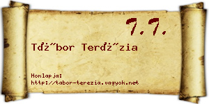 Tábor Terézia névjegykártya