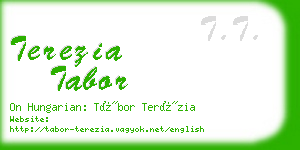 terezia tabor business card